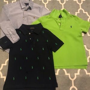 Boys Lot of 3 Ralph Lauren Polo Shirts Size 5